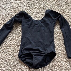 Classic Black Long Sleeve Kids Bodysuit